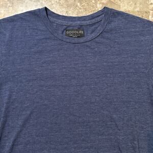 Goodlife Shirt Mens Medium Blue Short Sleeve Tri Blend Crew Neck Made In USA
